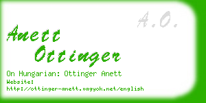 anett ottinger business card